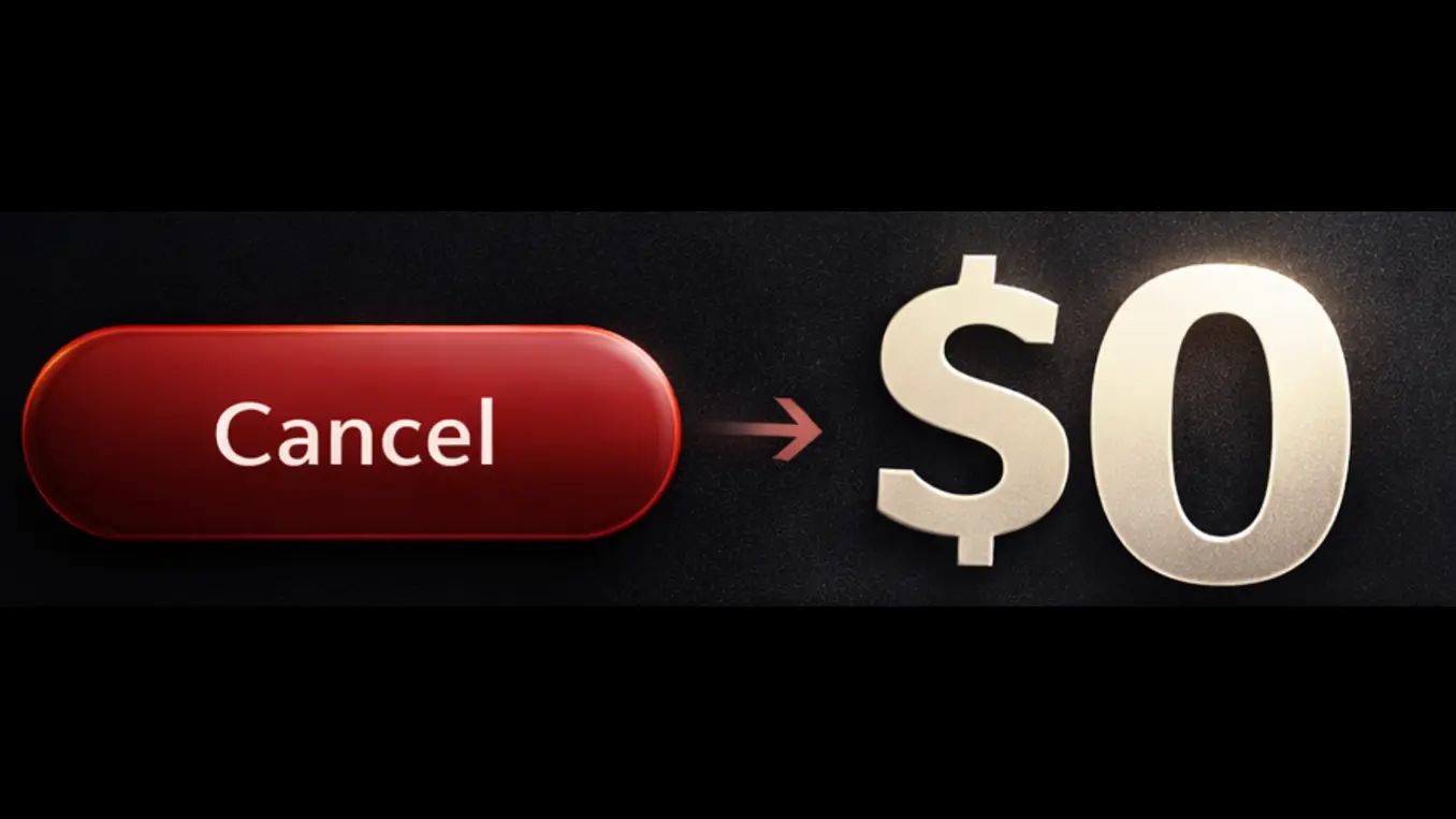 Cancellation fee zero benefit tile